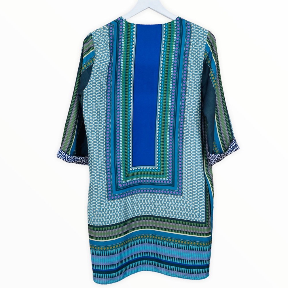 Zara Blue & Purple Stripe Satin Pocket Dress Size Medium - Picture 5 of 5